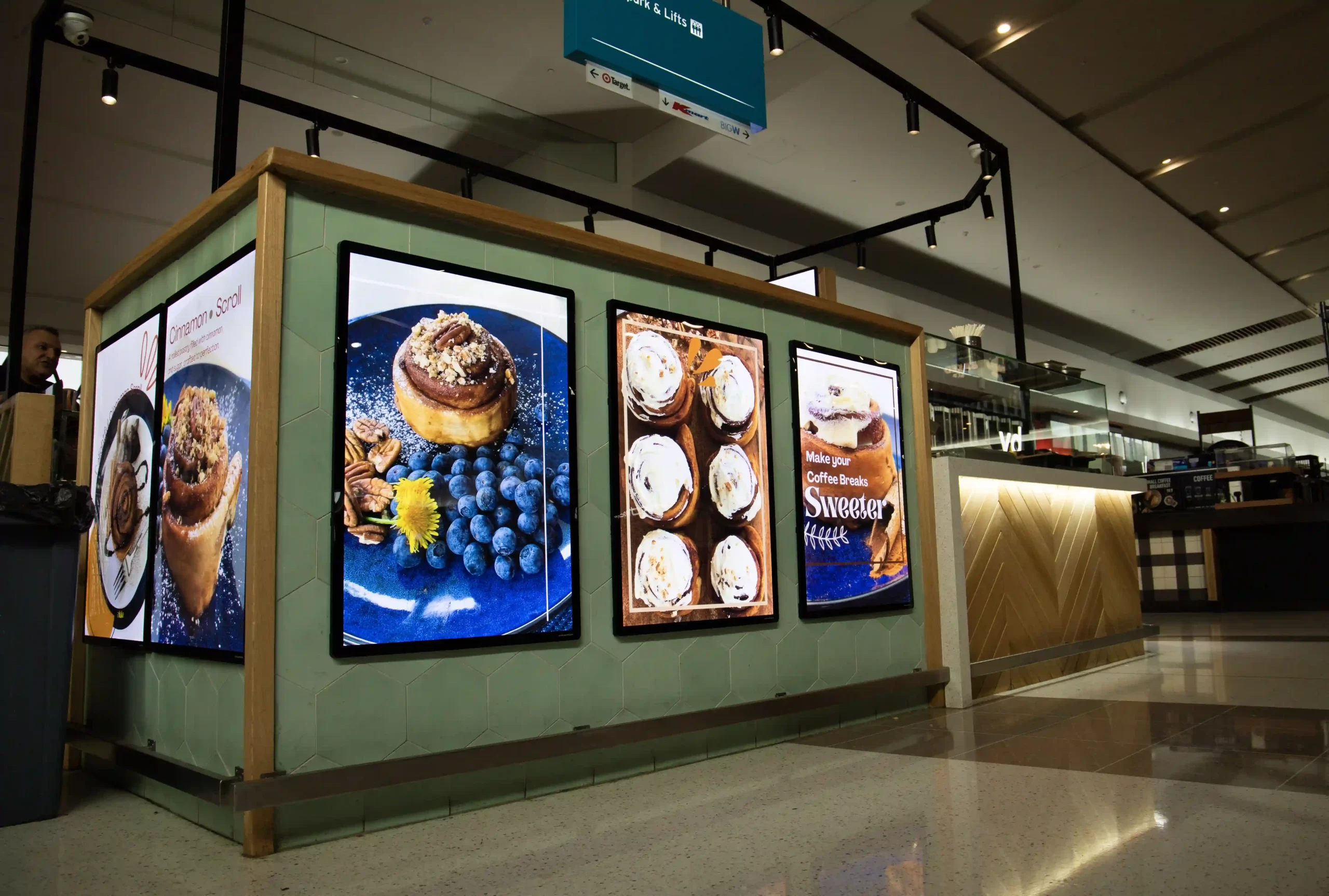 4x A1 Cafe Menu Board Display System VitrineMedia